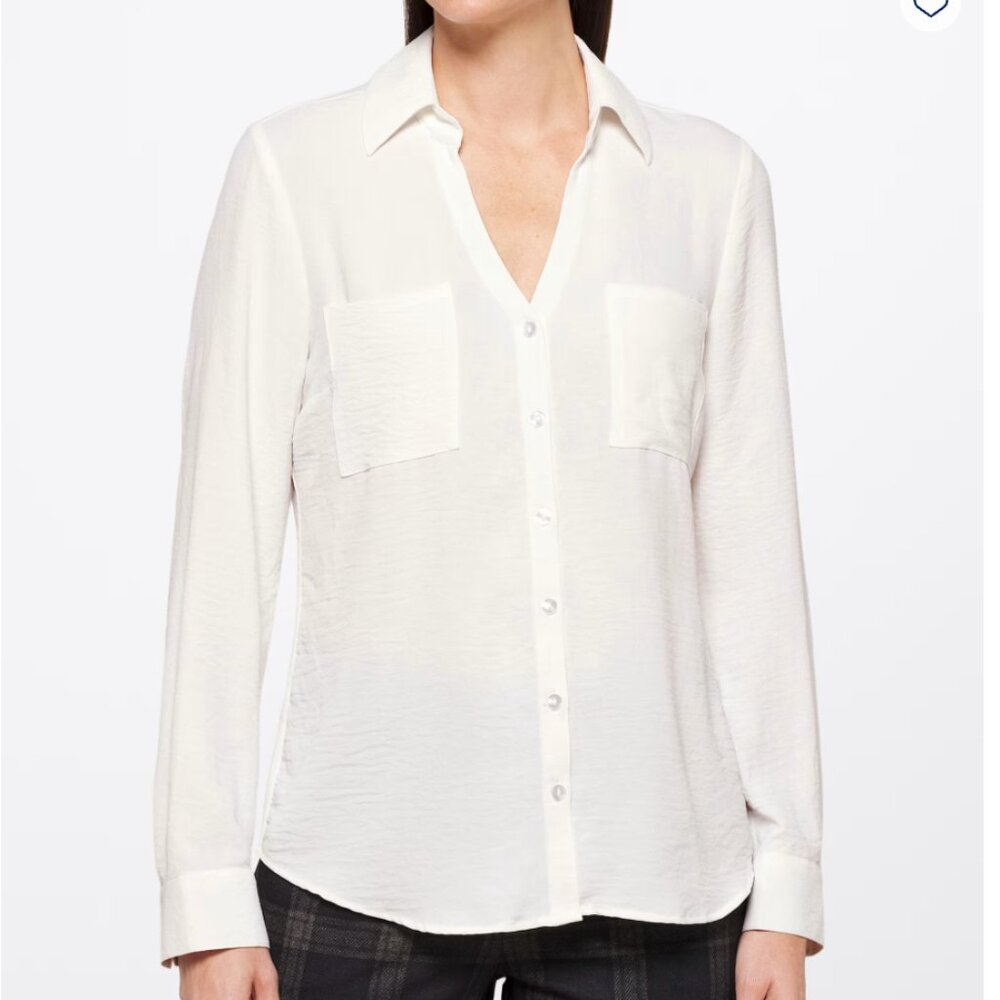 Make me an Offer! FORTUNE + IVY Paula Airette White Button Down Shirt XL
